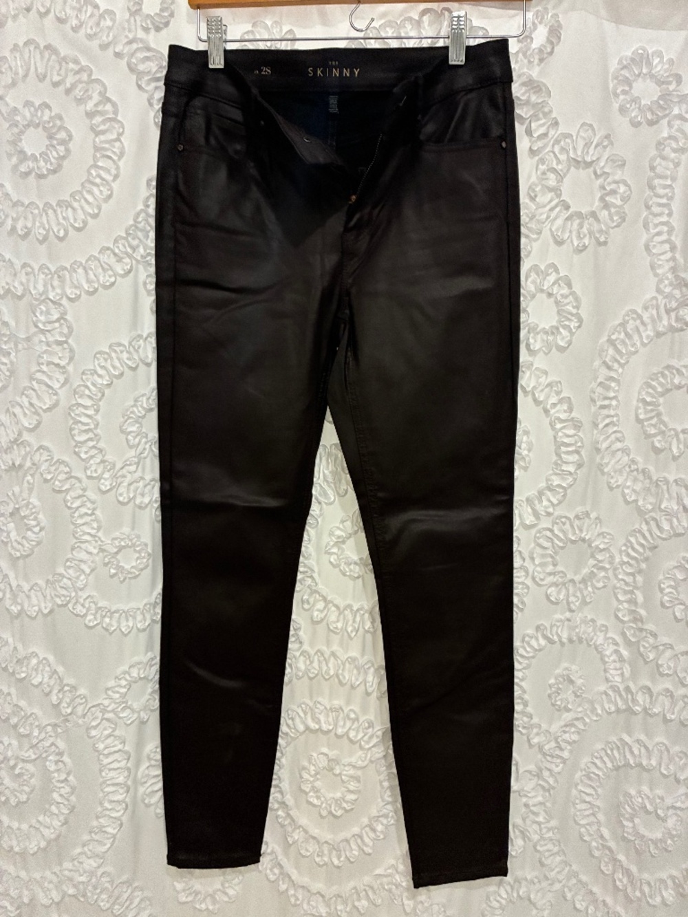WHBM skinny faux, leather pants size 2 short